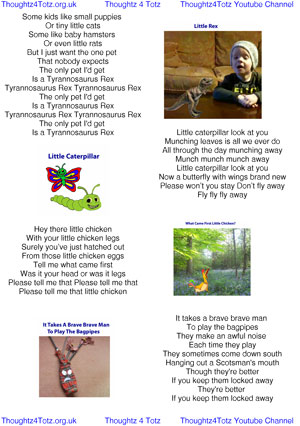 Thoughtz4totz Silly Song Lyrics For Little Children Lyrics Page